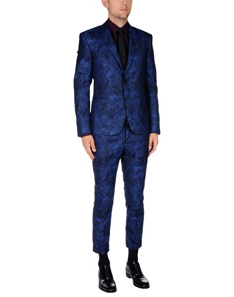 blue with black color versace suit|Versace men's suits sale.